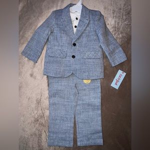 NWT Boys Cat & Jack 12-18 month blue infant suit with white shirt